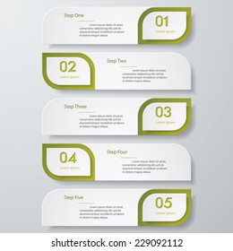 Design clean number banners template/graphic or website layout. Vector.