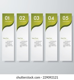 Design clean number banners template/graphic or website layout. Vector.