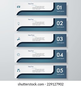 Design clean number banners template/graphic or website layout. Vector.