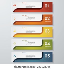 Design clean number banners template/graphic or website layout. Vector.