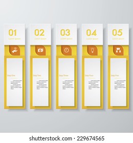 Design clean number banners template/graphic or website layout. Vector.