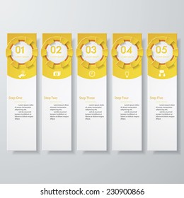 Design clean number banners template/graphic or website layout. Vector.