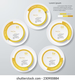 Design clean number banners template/graphic or website layout. Vector.