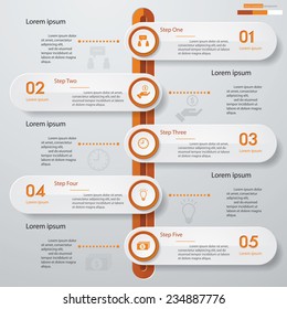 Design clean number banners template/graphic or website layout/timeline. Vector.