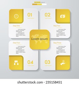 Design clean number banners template/graphic or website layout. Vector.