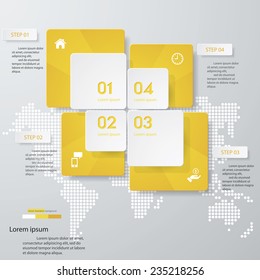 Design clean number banners template/graphic or website layout. Vector.