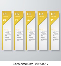Design clean number banners template/graphic or website layout. Vector.