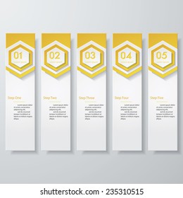 Design clean number banners template/graphic or website layout. Vector.