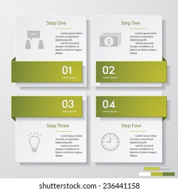 Design clean number banners template/graphic or website layout. Vector.
