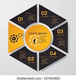 Design clean number banners template/graphic or website layout. Vector.