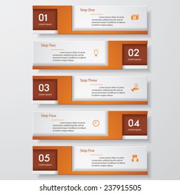 Design clean number banners template/graphic or website layout. Vector.