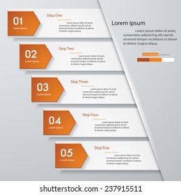 Design clean number banners template/graphic or website layout. Vector.