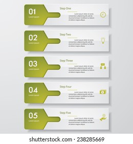 Design clean number banners template/graphic or website layout. Vector.
