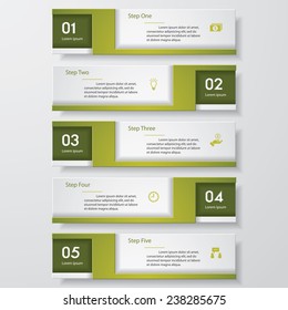 Design clean number banners template/graphic or website layout. Vector.