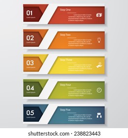 Design clean number banners template/graphic or website layout. Vector.