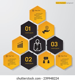 Design clean number banners template/graphic or website layout. Vector.