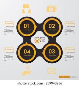 Design clean number banners template/graphic or website layout. Vector.