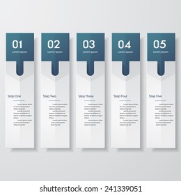 Design clean number banners template/graphic or website layout. Vector.