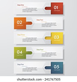 Design clean number banners template/graphic or website layout. Vector.