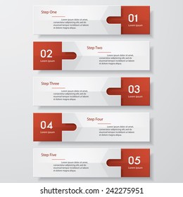 Design clean number banners template/graphic or website layout. Vector.