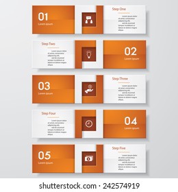 Design clean number banners template/graphic or website layout. Vector.