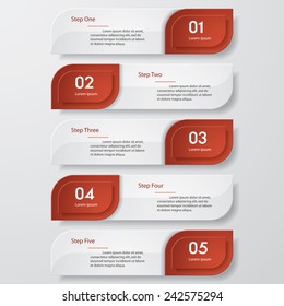 Design clean number banners template/graphic or website layout. Vector.