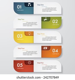 Design clean number banners template/graphic or website layout. Vector.