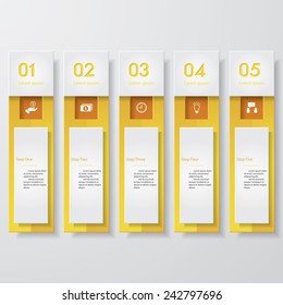 Design clean number banners template/graphic or website layout. Vector.