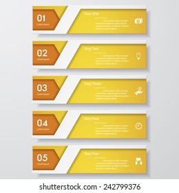 Design clean number banners template/graphic or website layout. Vector.