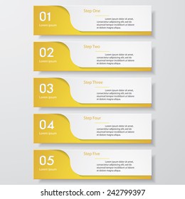 Design clean number banners template/graphic or website layout. Vector.