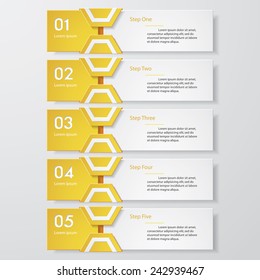 Design clean number banners template/graphic or website layout. Vector.