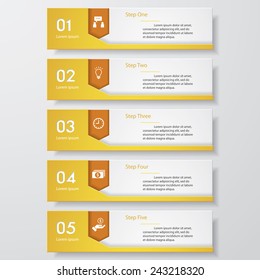 Design clean number banners template/graphic or website layout. Vector.