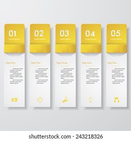 Design clean number banners template/graphic or website layout. Vector.
