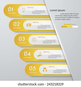 Design clean number banners template/graphic or website layout. Vector.