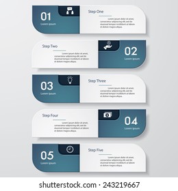 Design clean number banners template/graphic or website layout. Vector.