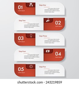 Design clean number banners template/graphic or website layout. Vector.