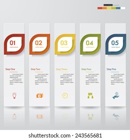 Design clean number banners template/graphic or website layout. Vector.