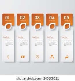 Design clean number banners template/graphic or website layout. Vector.