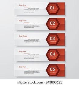 Design clean number banners template/graphic or website layout. Vector.