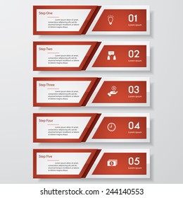 Design clean number banners template/graphic or website layout. Vector.