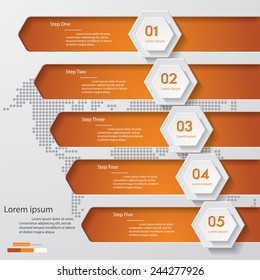 Design clean number banners template/graphic or website layout. Vector.