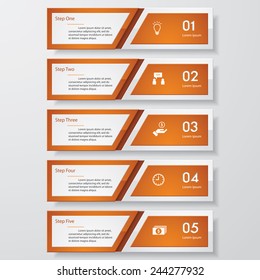 Design clean number banners template/graphic or website layout. Vector.