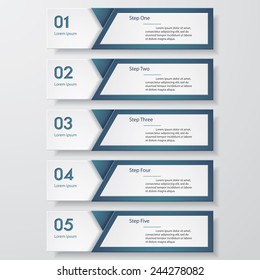 Design clean number banners template/graphic or website layout. Vector.