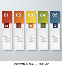 Design clean number banners template/graphic or website layout. Vector.