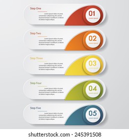 Design clean number banners template/graphic or website layout. Vector.