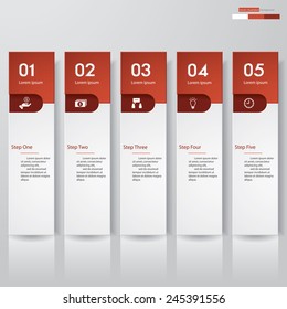 Design clean number banners template/graphic or website layout. Vector.