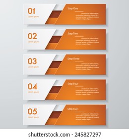 Design clean number banners template/graphic or website layout. Vector.