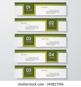 Design clean number banners template/graphic or website layout. Vector.