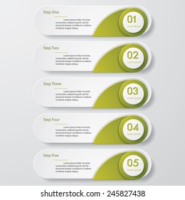 Design clean number banners template/graphic or website layout. Vector.