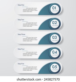 Design clean number banners template/graphic or website layout. Vector.